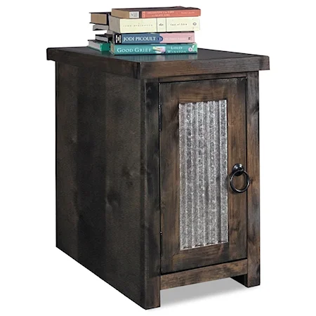 Rustic 1-Door Side Table